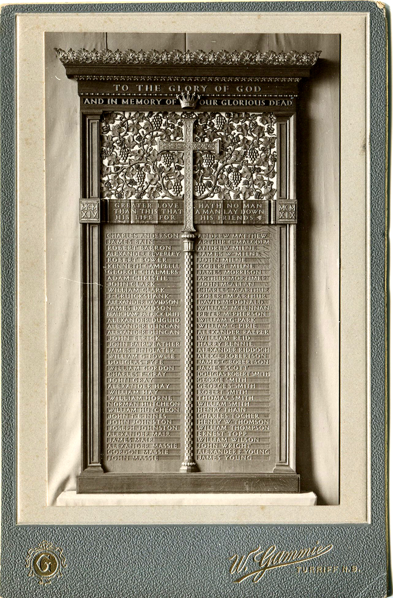 Photo of headstones/William McLennan 1893-1916 Turriff War memorial